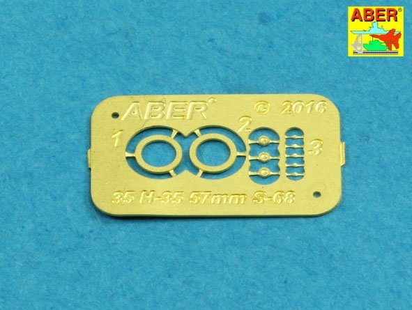 Aber 35L-205 Armament for Soviet SPAAG ZSU-57-2 57mm S-68 x2pcs. 1/35 – imagen 6
