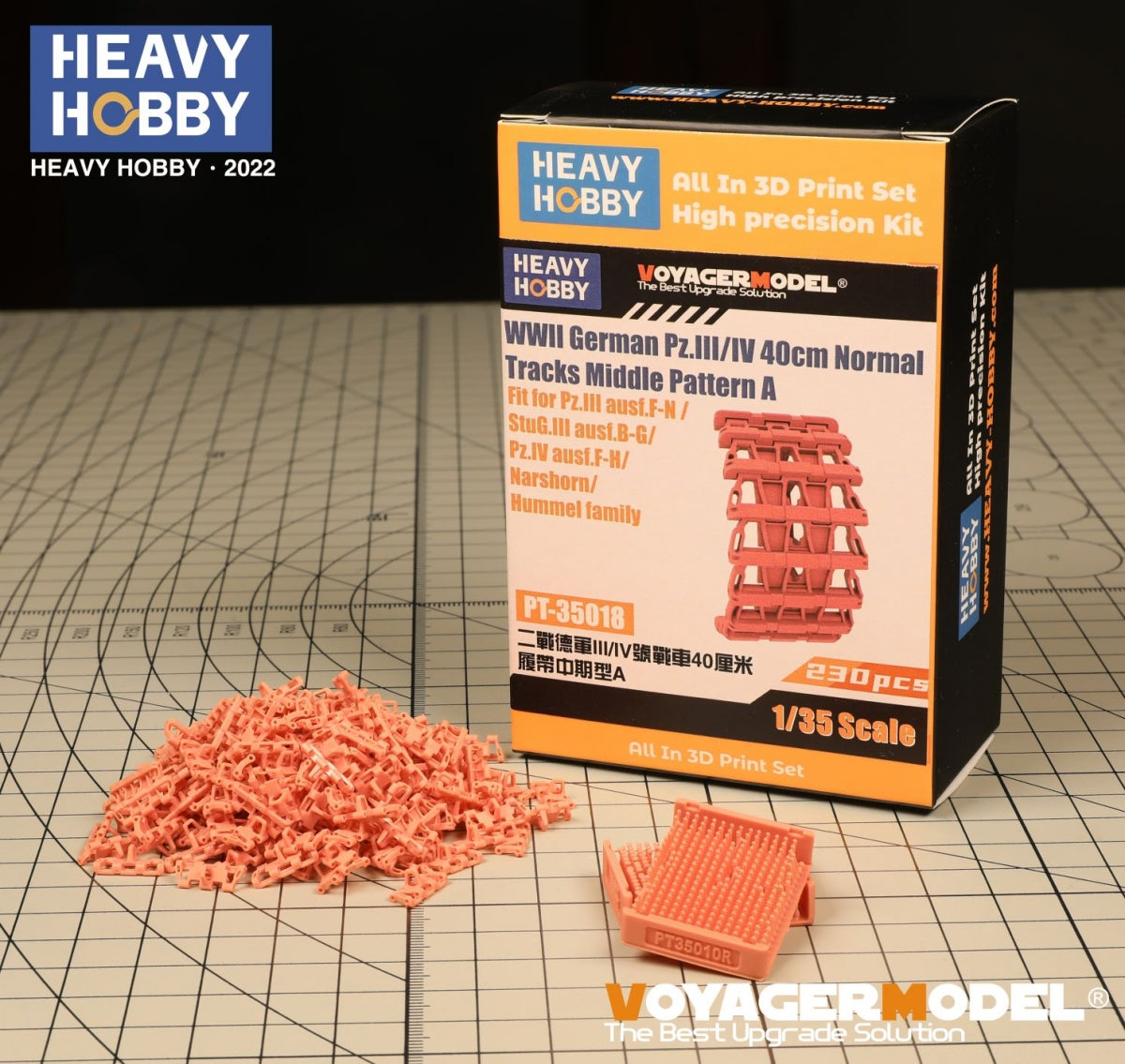 Heavy Hobby PT35018 WWII German Pz.III/IV 40cm Normal Tracks Middle Pattern A 1/35 – zdjęcie 2