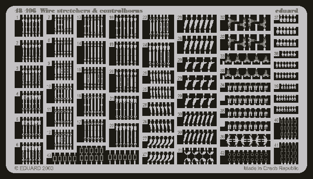 Eduard 48406 Wire Stretchers &amp;amp; Controlhorns 1/48