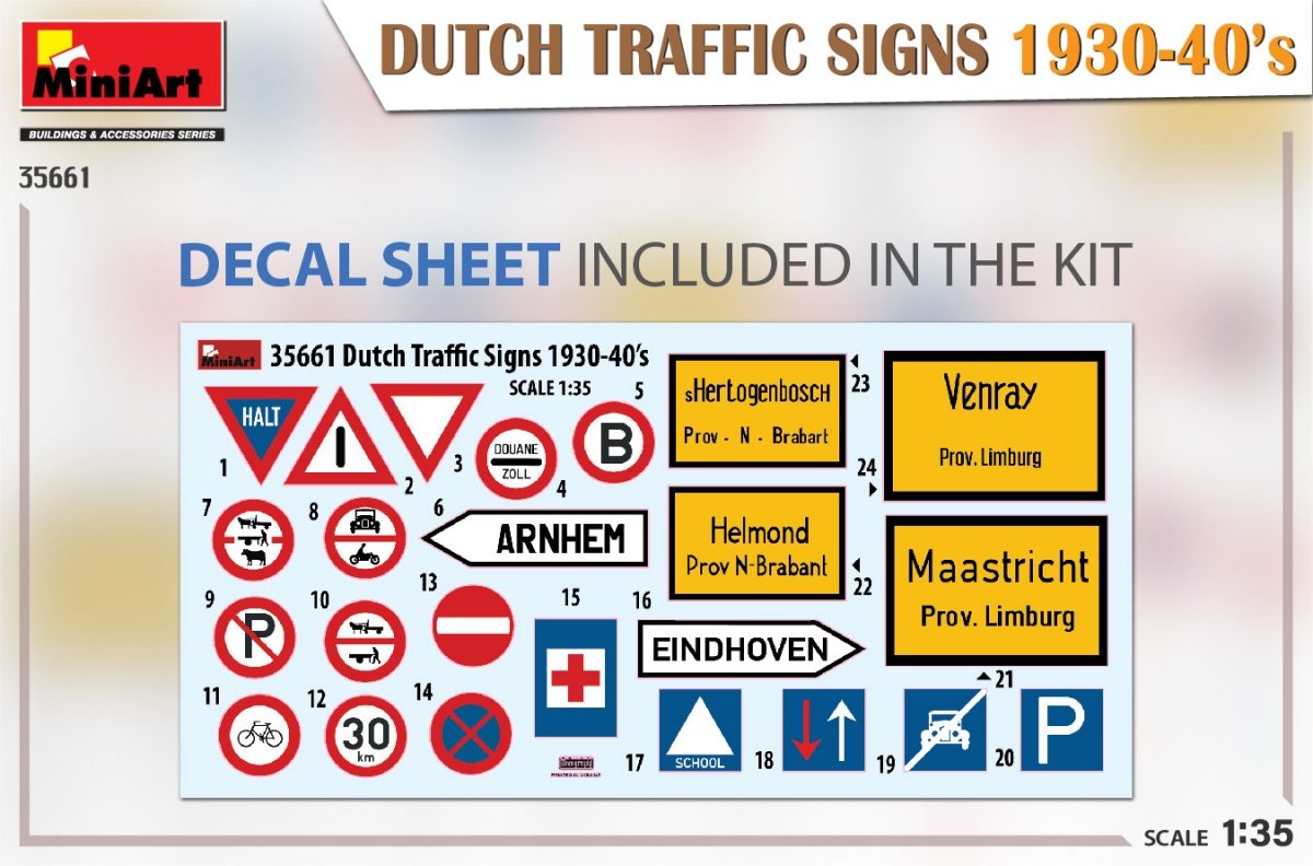 MiniArt 35661 DUTCH TRAFFIC SIGNS 1930-40’s 1/35 – Bild 2