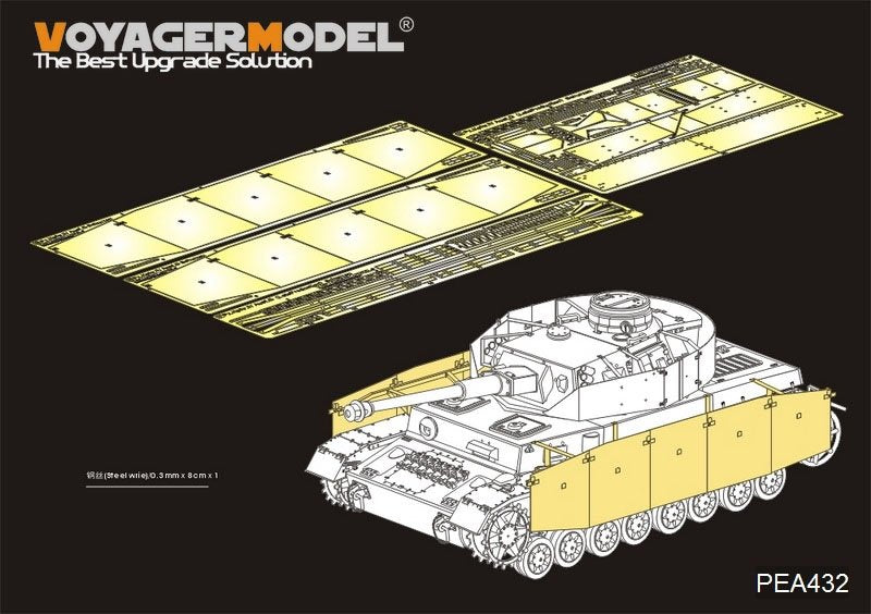 Voyager Model PEA432 WWII German Pz.Kpfw.IV Ausf.G (LateProduction) Schurzen (For Border 35001) 1/35
