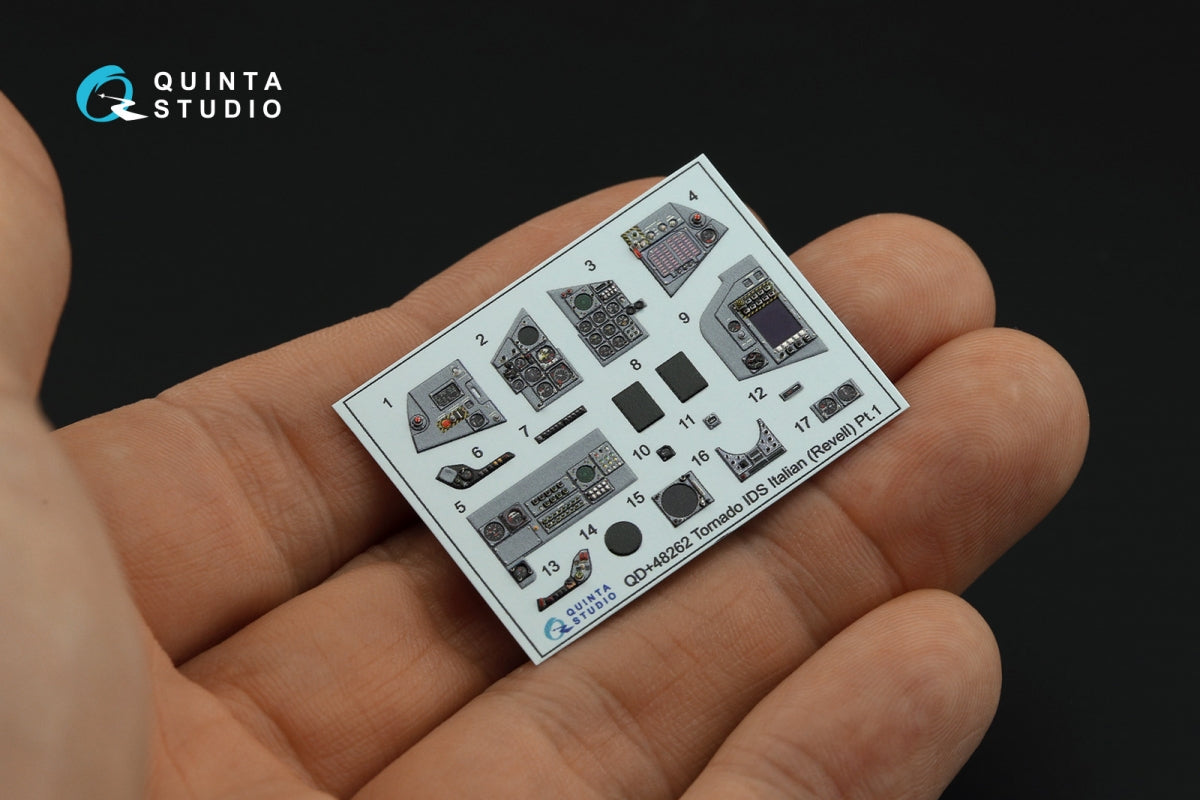 Quinta Studio QDS+48262 Tornado IDS Italian 3D-Printed coloured Interior on decal paper (Revell) (small version) (with 3D-printed resin parts) 1/48 – zdjęcie 7