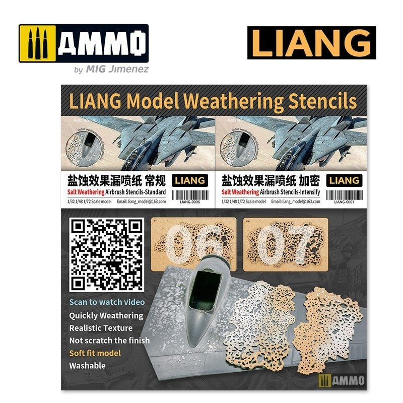 Liang 0006 Salt Weathering Effects Airbrush Stencils (Sparse) – immagine 3
