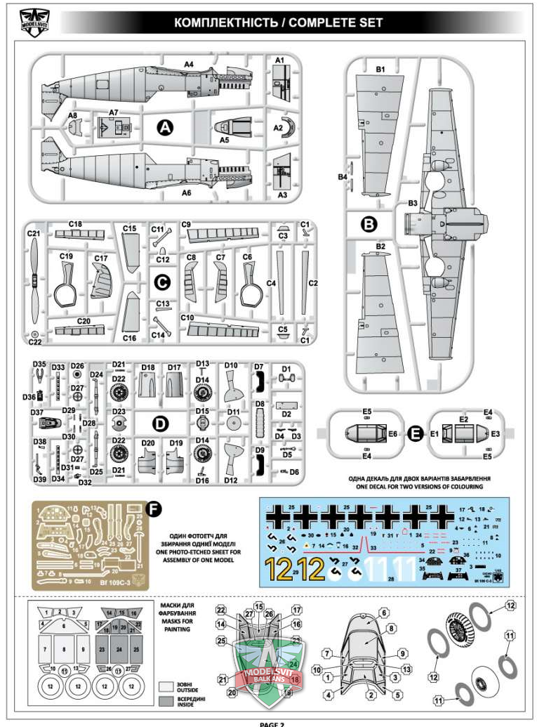 Modelsvit 4805 Messerschmitt Bf.109 C-3 1/48 – Bild 7