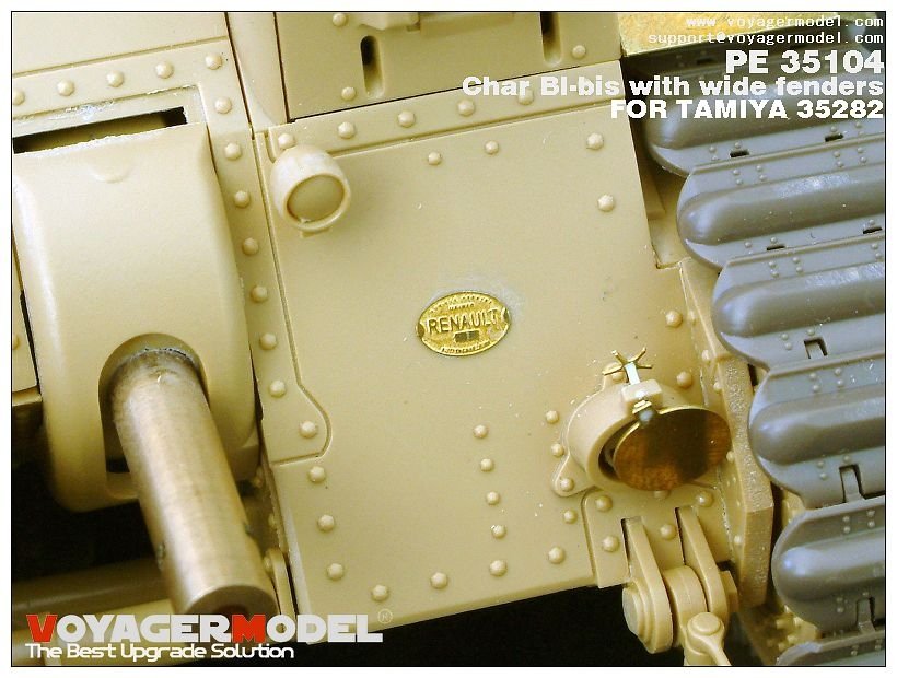 Voyager Model PE35104 WWII French Char BI-bis with wide fenders (B ver include Gun barrel) for TAMIYA 35282 1/35 – imagen 6