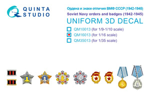 Quinta Studio QM16013 Soviet Navy orders and badges (1942-1945) 1/16