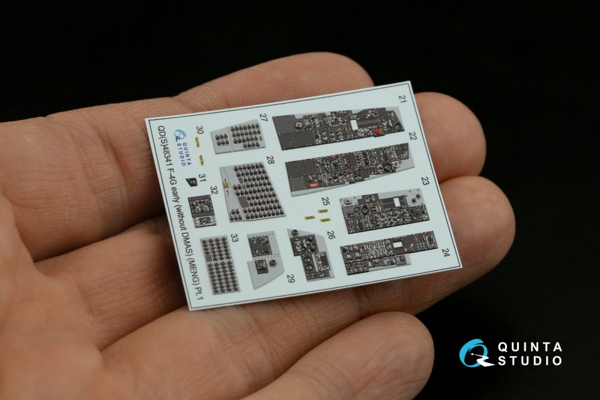Intérieur imprimé en 3D et coloré sur papier décalcomanie (Meng) pour F-4G (Quinta Studio QD+48341) (avec pièces en résine imprimées en 3D) 1/48 – image 6