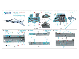 Quinta Studio QDS-48505 MiG-31BM 3D-Printed &amp;amp; coloured Interior on decal paper (Hobby Boss) (Small version) 1/48 – Bild 2