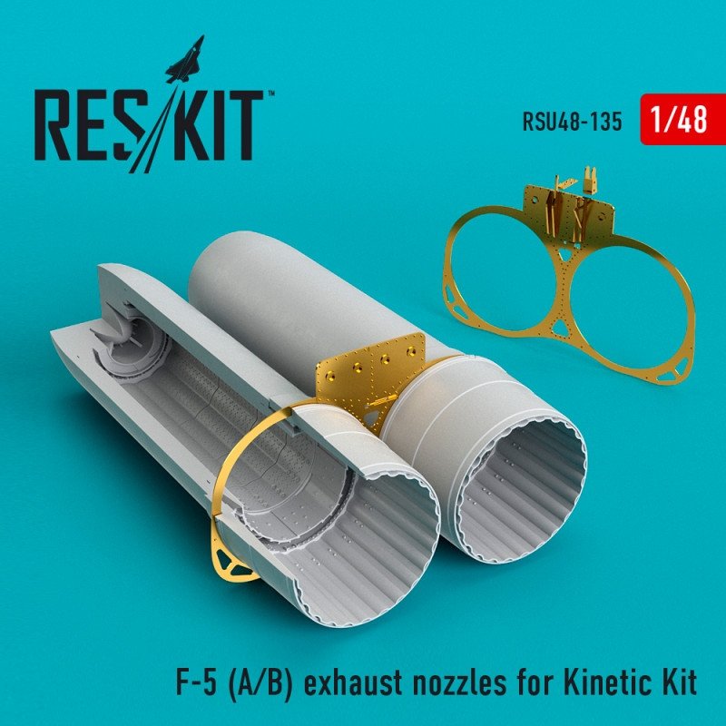 RESKIT RSU48-0135 F-5 (A/B) exhaust nozzles for Kinetic kit 1/48