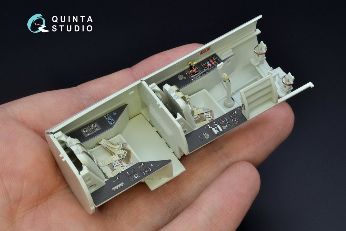 Quinta Studio QD32074 Me 262B1a/U-1 3D-Printed &amp;amp; coloured Interior on decal paper (Revell) 1/32 – immagine 8