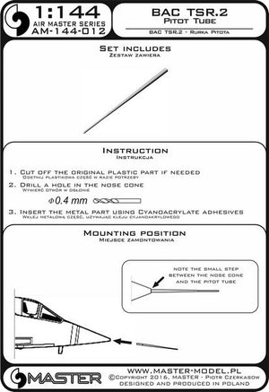 Master AM-144-012 BAC TSR.2 - Pilot Tube 1/144 – image 4