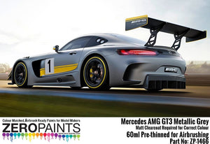 Zero Paints ZP-1466 Mercedes AMG GT3 Metallic Grey (Matt) Paint 60ml – Bild 3