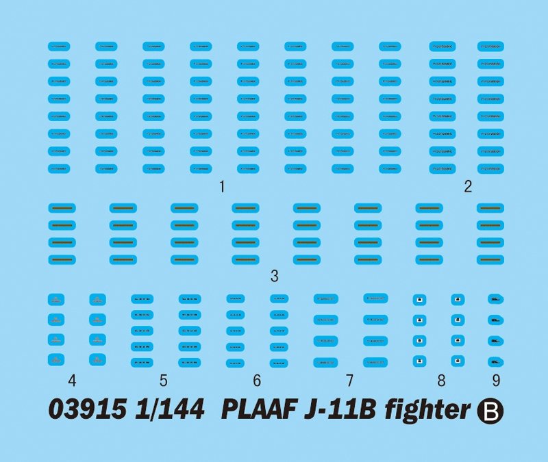 Trumpeter 03915 PLAAF J-11B fighter 1/144 – Bild 2