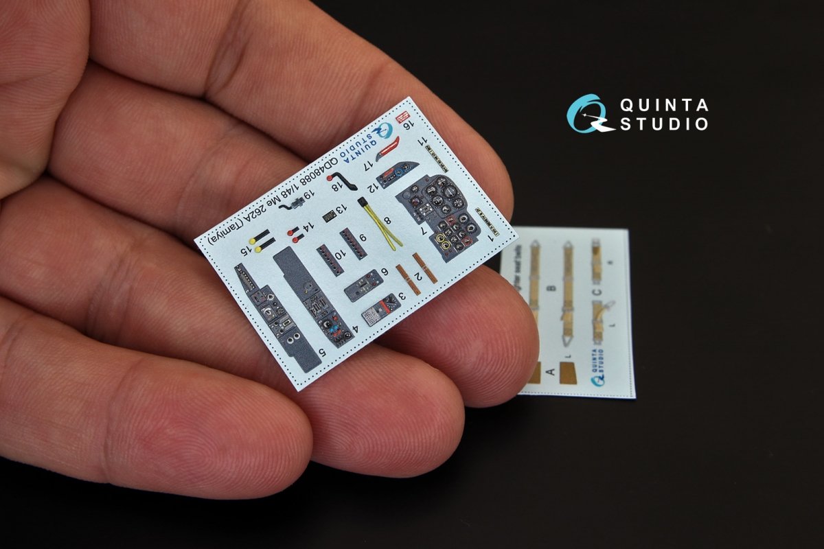 Quinta Studio QD48088 Me-262A 3D-Printed &amp;amp; coloured Interior on decal paper (for Tamiya kit) 1/48 – Bild 4
