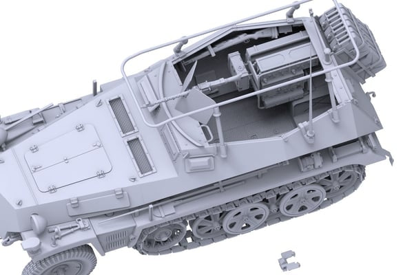 Das Werk DW16019 Sd.Kfz. 250/3 Ausf. A Leichter Funkpanzerwagen / Sonderkraftfahrzeug 250 1/16