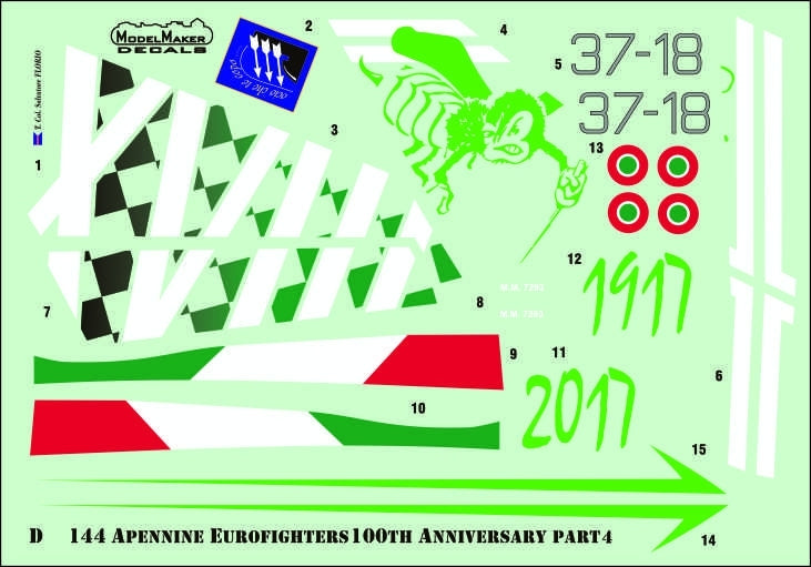 ModelMaker Decals D48144 Apennine Eurofighters Part 4 1/48 – image 2