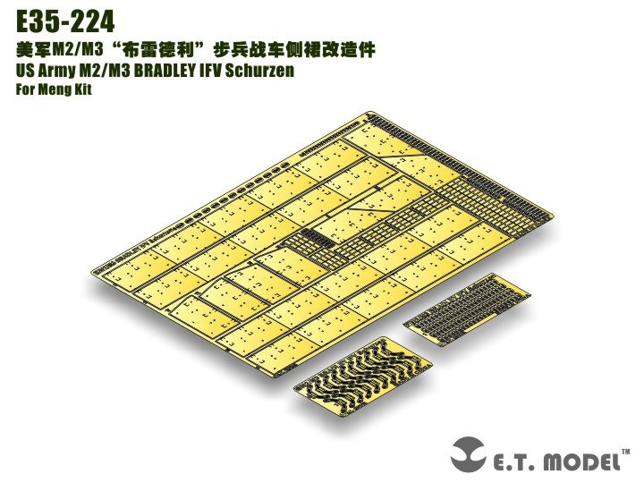 E.T. Model E35-224 US Army M2/M3 BRADLEY IFV Schurzen (For Meng Kit) 1/35