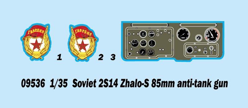 Trumpeter 09536 Soviet 2S14 Zhalo-S 85mm anti-tank gun 1/35 – Bild 2