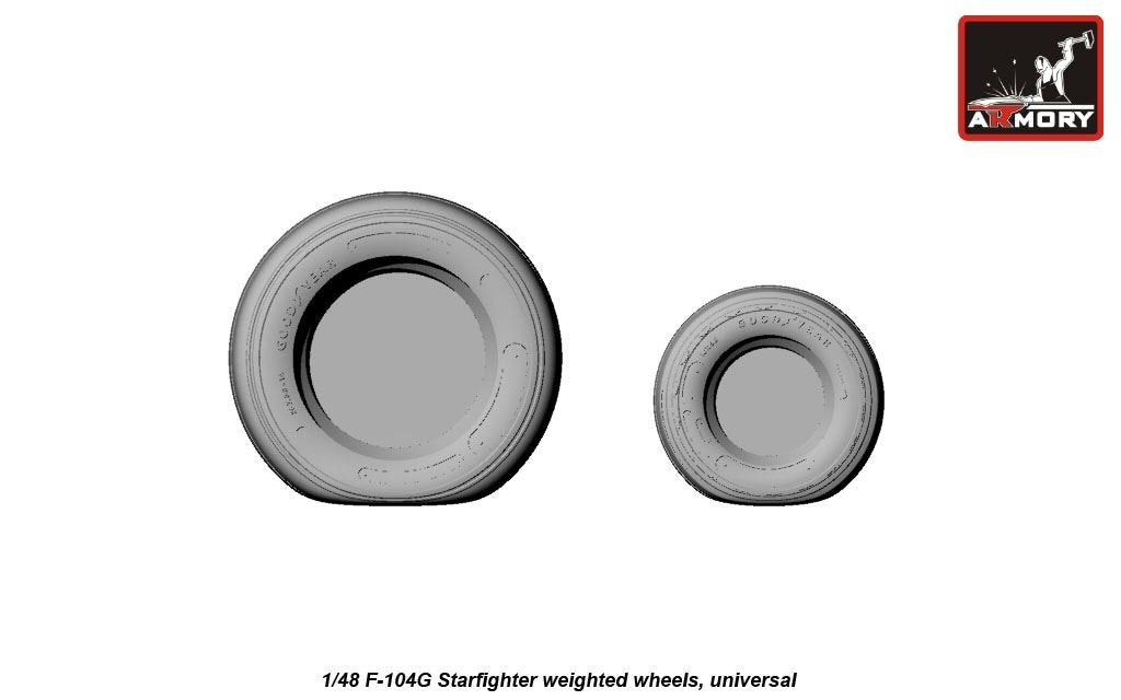 Armory Models AW48312 F-104G Starfighter wheels (w/ optional nose wheels) 1/48 – Bild 5