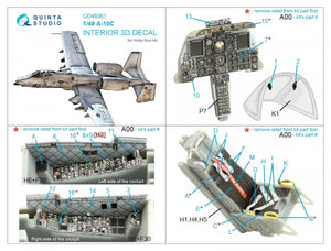 Quinta Studio QD48361 A-10C 3D-Printed &amp;amp; coloured Interior on decal paper (Hobby Boss) 1/48 – zdjęcie 7