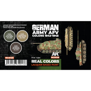 AK Interactive RCS125 German Army AFV Colors 1943-1945 3x17ml – immagine 2