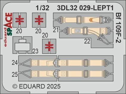 Eduard 3DL32029 Bf 109F-2 SPACE Hobby 2000 / Hasegawa 1/32 – zdjęcie 4