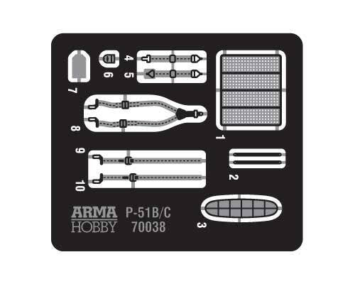 Arma Hobby 70038 P-51 B/C Mustang™ Expert Set 1/72 – image 5