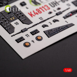 KELIK K48113 UH-60A Black Hawk - Type 1 interior 3D decals for ICM kit 1/48 – immagine 5