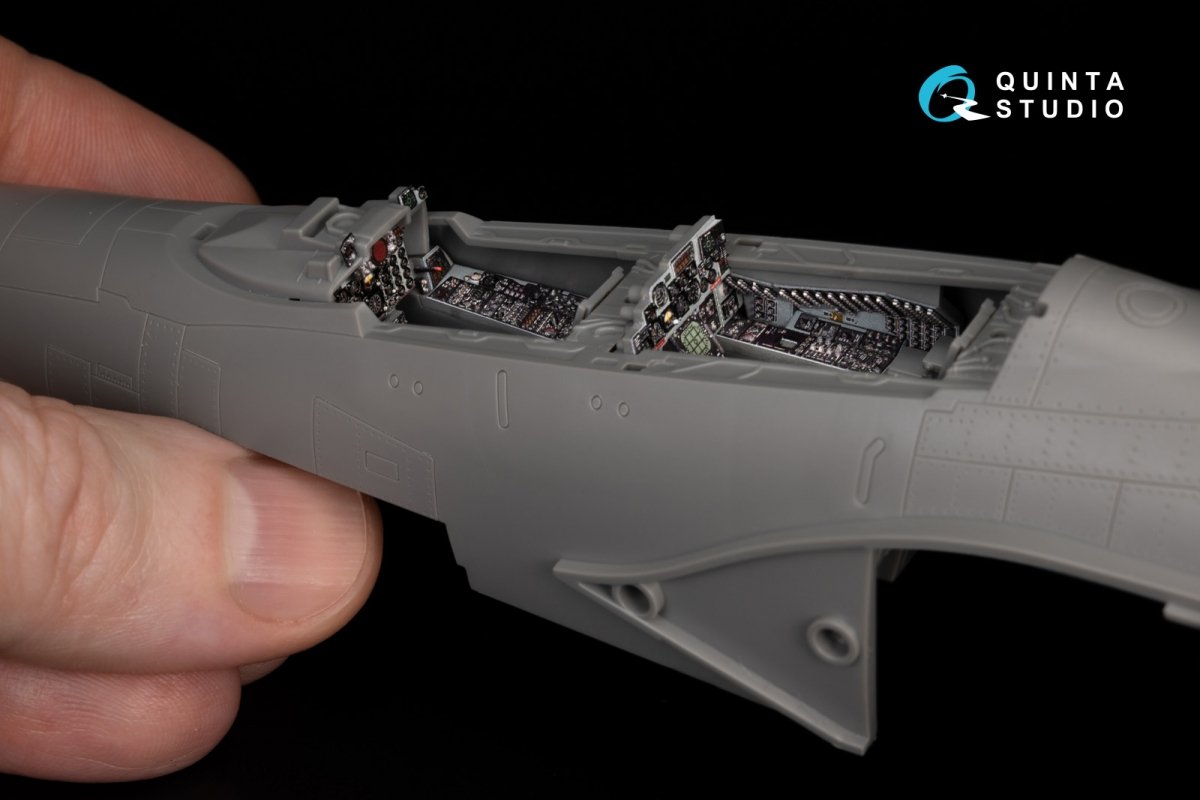 Quinta Studio QDS-48387 F-4E early with slatted wing 3D-Printed &amp;amp; coloured Interior on decal paper (Meng) (Small version) 1/48 – immagine 13
