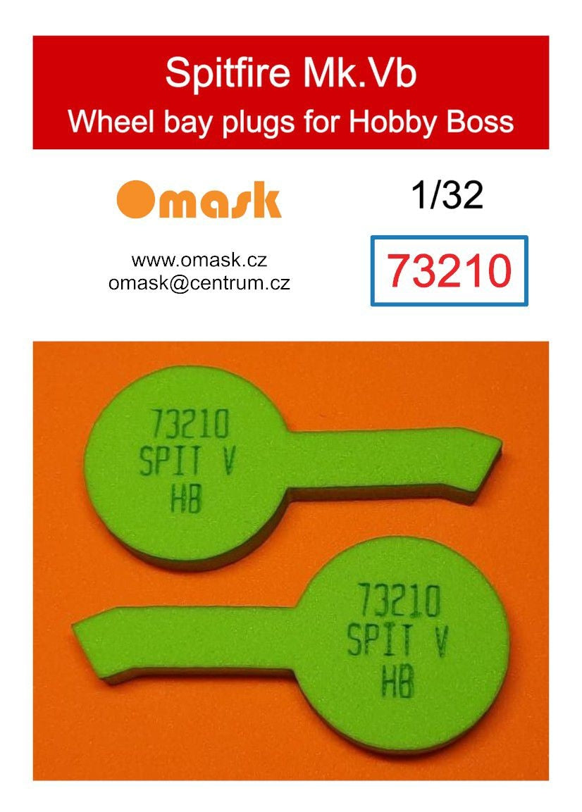 Omask 73210 Bouchons de puits de train d'atterrissage pour Spitfire Mk.Vb (pour Hobby Boss) 1/32