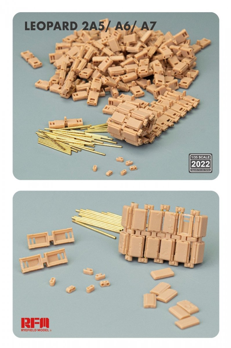 Rye Field Model 2022 LEOPARD 2A5/A6/A7 3D PRINTED WORKABLE TRACK LINKS 1/35 – zdjęcie 3
