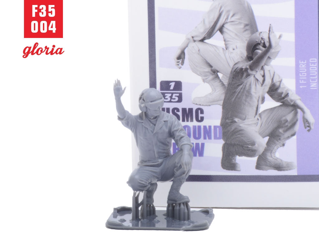 Figurines imprimées en 3D à l&amp;#39;échelle 1/35 de l&amp;#39;équipe au sol Gloria F35004 USMC Type 4 – image 4