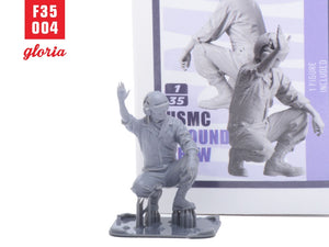 Figurines imprimées en 3D à l&amp;#39;échelle 1/35 de l&amp;#39;équipe au sol Gloria F35004 USMC Type 4 – image 4