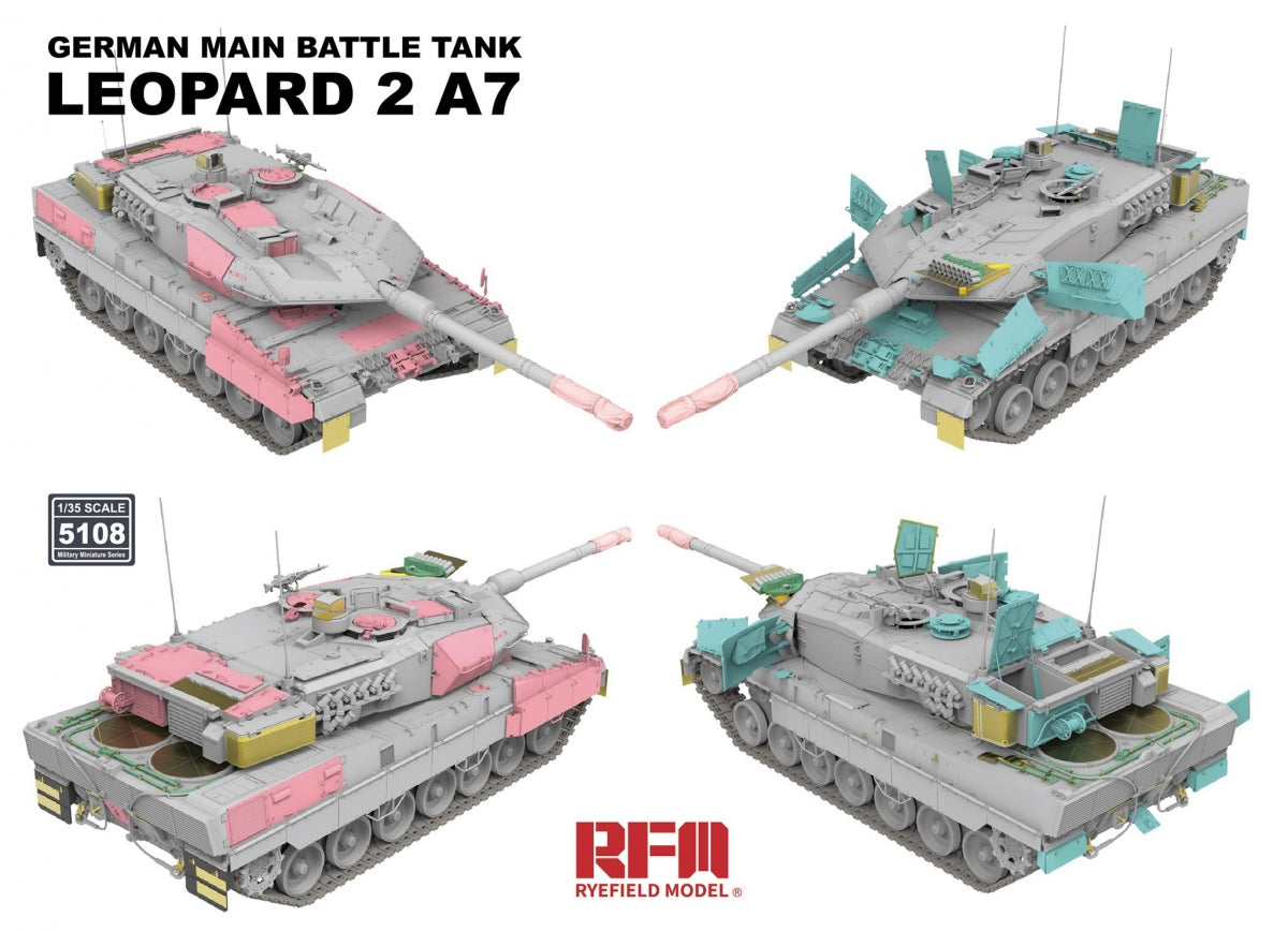Rye Field Model 5108 Leopard 2 A7 German Main Battle Tank 1/35 – Bild 7