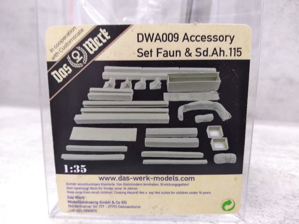 Das Werk DWA009 Ensemble d&amp;#39;accessoires Faun &amp;amp; Sd.Ah.115 1/35