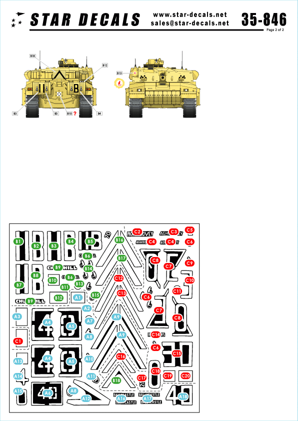 Star Decals 35-846 Challenger I dans la guerre du Golfe 1/35 – image 2