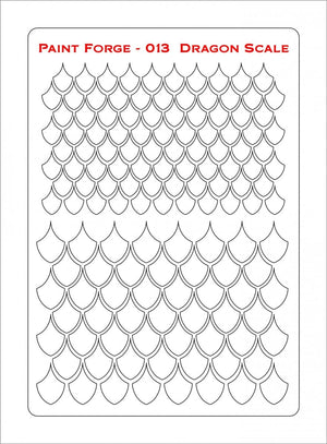 Paint Forge PFST013M STENCIL - DRAGON SCALE – zdjęcie 2