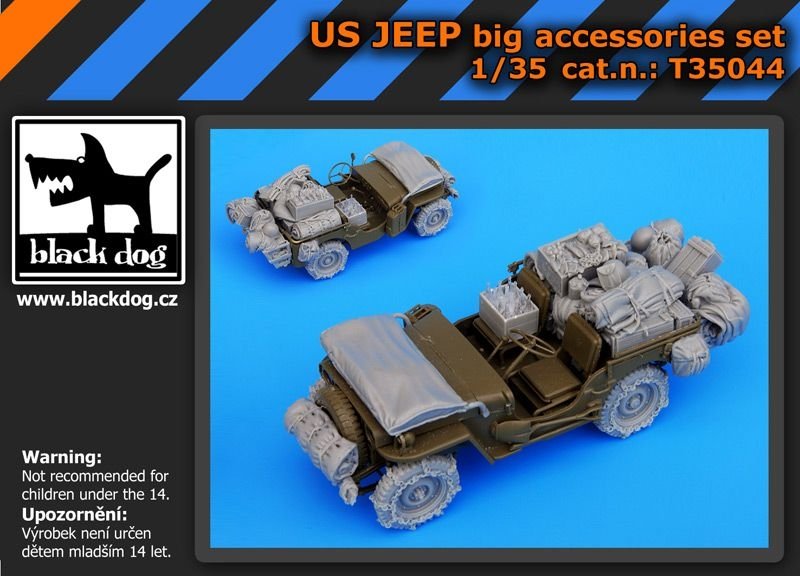 Ensemble d'accessoires Black Dog T35044 pour Jeep américaine (échelle 1/35)