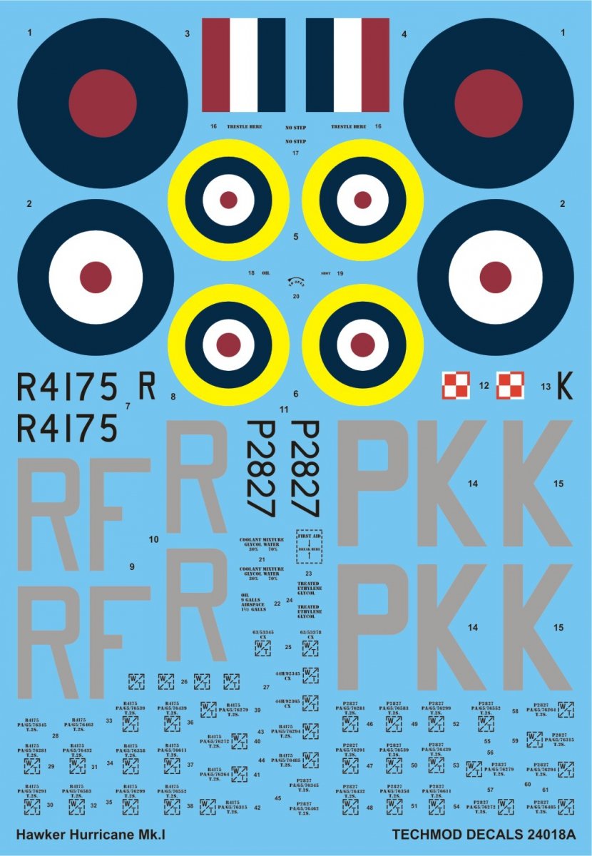 Techmod 24018 Hawker Hurricane Mk.Ic 1/24