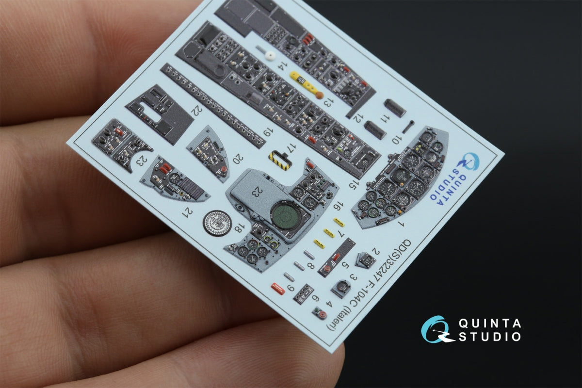 Quinta Studio QDS-32247 F-104C 3D-Printed &amp;amp; coloured Interior on decal paper (Italeri) (Small version) 1/32 – imagen 3