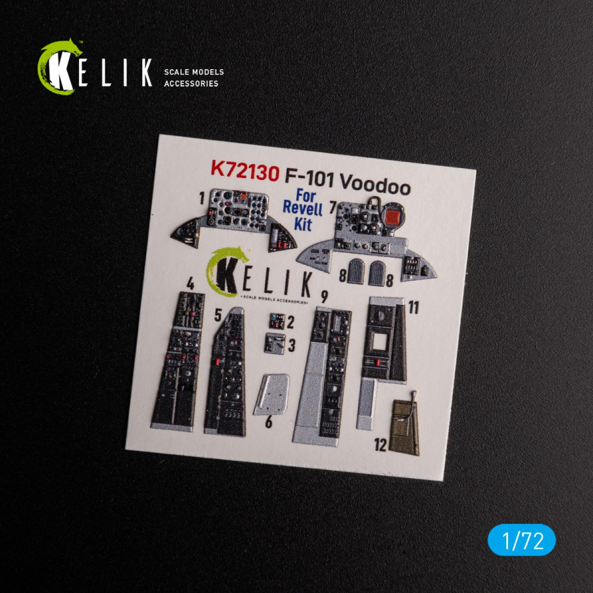KELIK K72130 F-101 Voodoo - interior 3D decals for Revell kit 1/72 – immagine 2