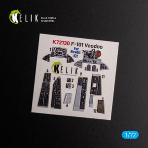 KELIK K72130 F-101 Voodoo - interior 3D decals for Revell kit 1/72 – immagine 2