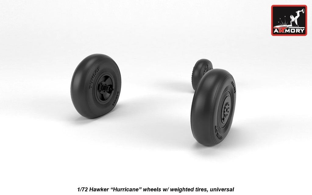 Armory Models AW72416 Hawker Hurricane wheels w/ weighted tires 1/72 – Bild 4
