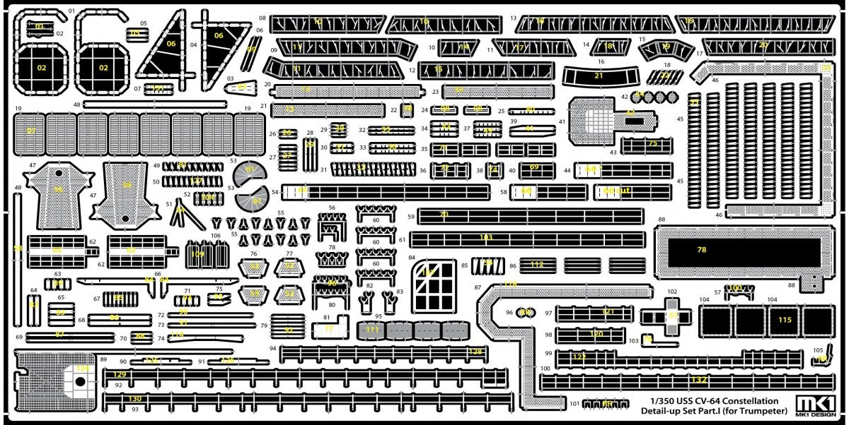 MK1 Design MS-35048 CV-64 Constellation Detail-up Part DX for Trumpeter 1/350 – immagine 24