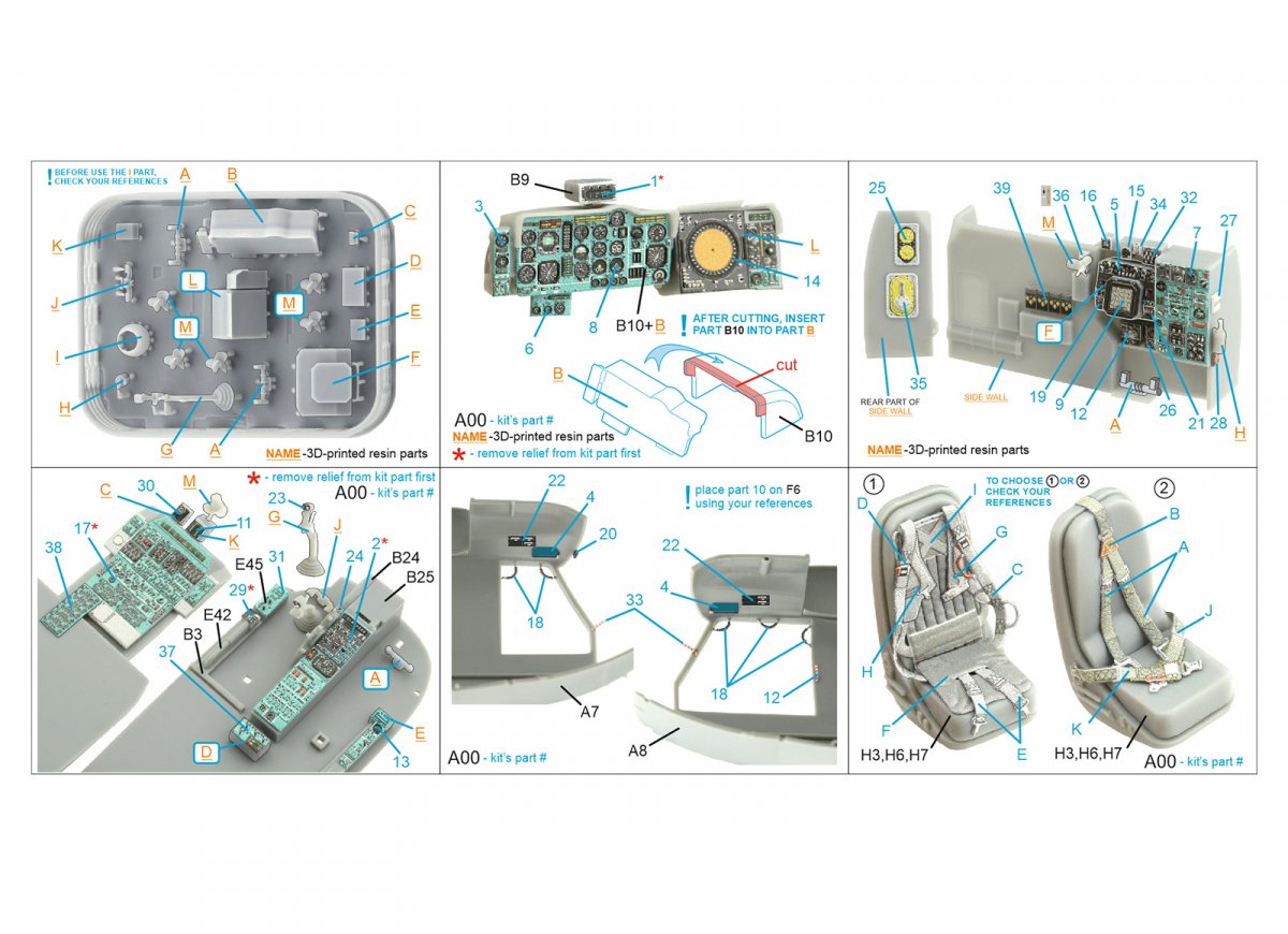 Quinta Studio QD+48357 Ka-27PL Military version 3D-Printed &amp;amp; coloured Interior on decal paper (Hobby Boss) (with 3D-printed resin parts) 1/48 – immagine 2