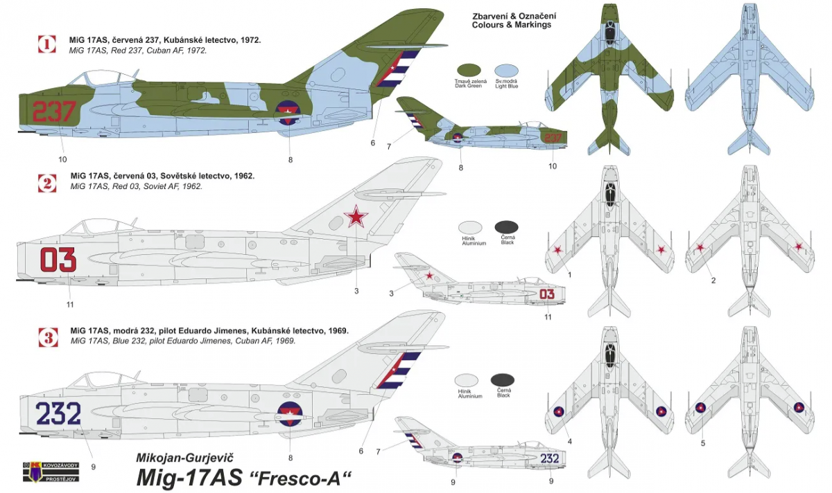 Kovozavody Prostejov KPM4825 MiG-17AS "Fresco-A" 1/48