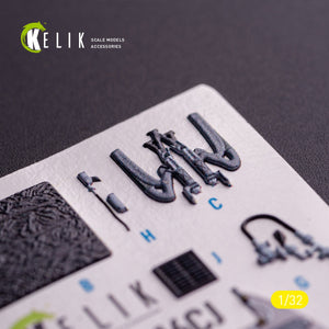 Kelik K32036 F-16CJ - interior 3D decals for Tamiya kit 1/32