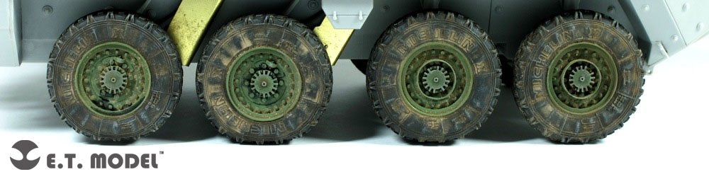 Roues de route lestées pour véhicule blindé Stryker de l&amp;#39;armée américaine, modèle ET ER35-010, pour maquette TRUMPETER au 1/35  – image 2
