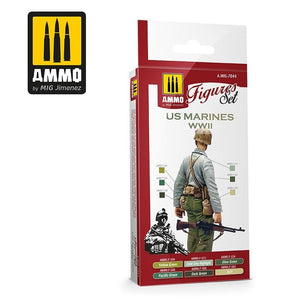 AMMO of Mig Jimenez 7044 US Marines WWII Set 6x17ml – immagine 2
