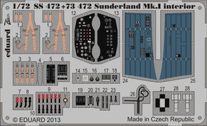Eduard 73472 Sunderland Mk. I interior S. A. 1/72 ITALERI